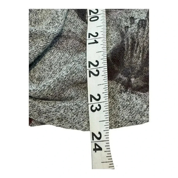 Jennifer Lopez Women’s Medium Gray Floral Mock Neck Twist Front Super Soft Top - Picture 5 of 6